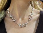 Classic Sterling Silver Snaffle Bit Necklace
